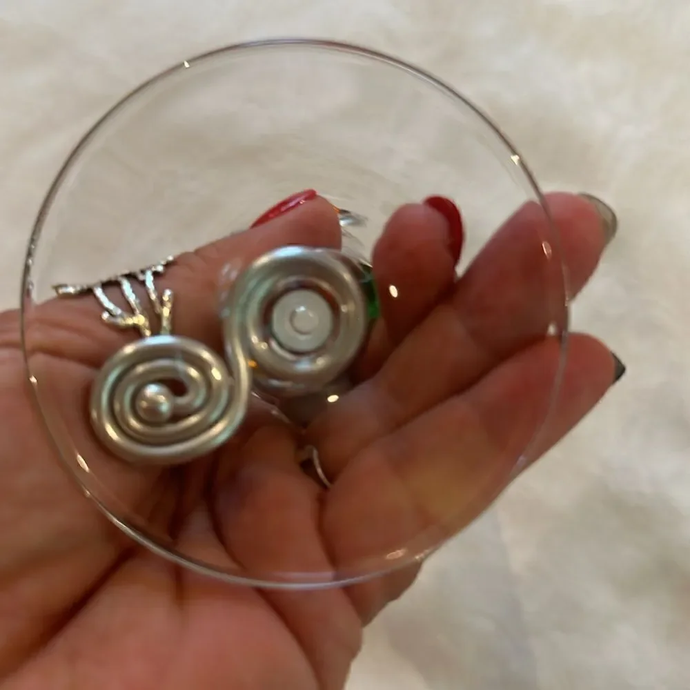 Wine Beverage Goblet Hand Crafted Silver Wire Wrapped Jewels Artisan